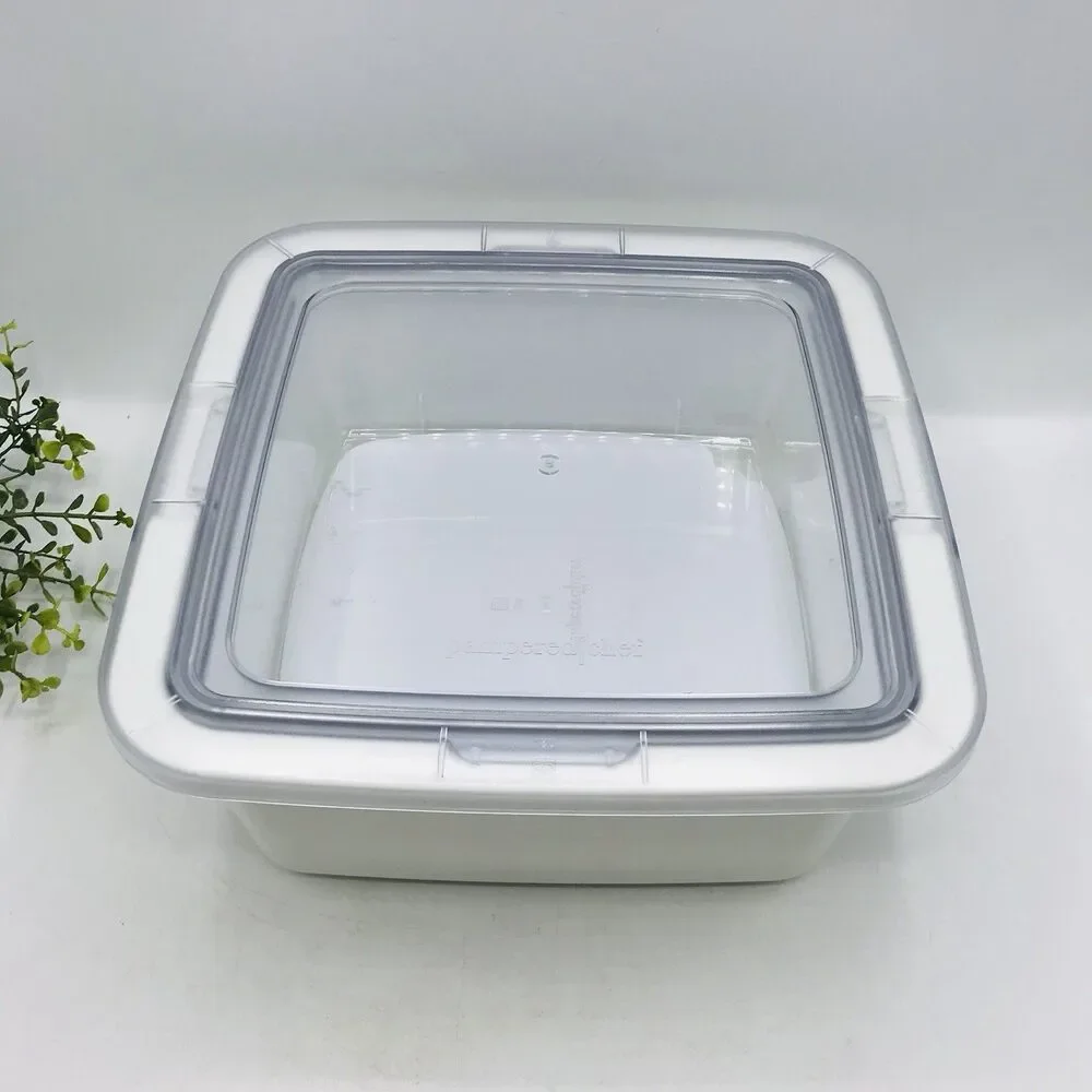 Pampered Chef 2.5 QT Cool and Serve Bowl w Freezer Pack Picnic Kitchenware White
